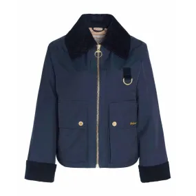 Barbour Nora Casual Ladies Jacket - Dark Navy/Military Brown/Dark Navy