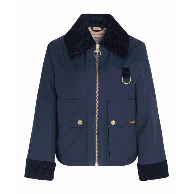 Barbour Nora Casual Ladies Jacket - Dark Navy/Military Brown/Dark Navy