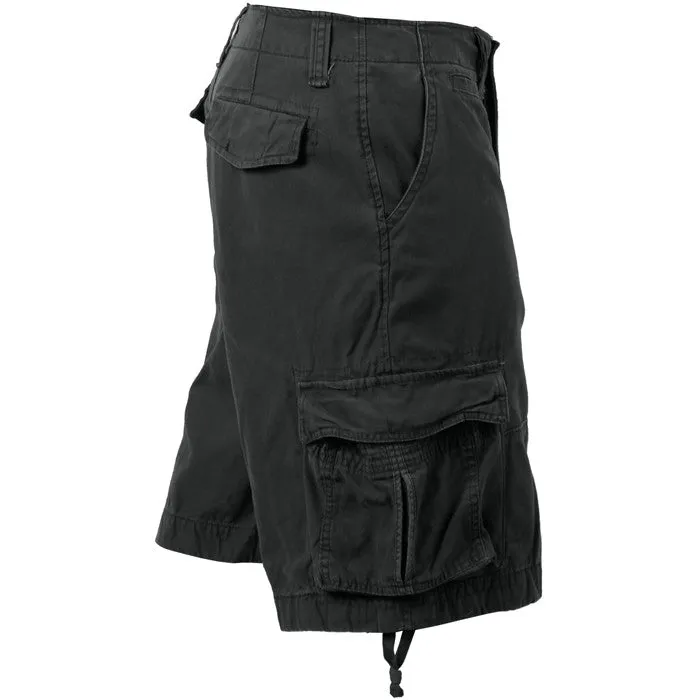 Black - Vintage Military Infantry Utility Shorts