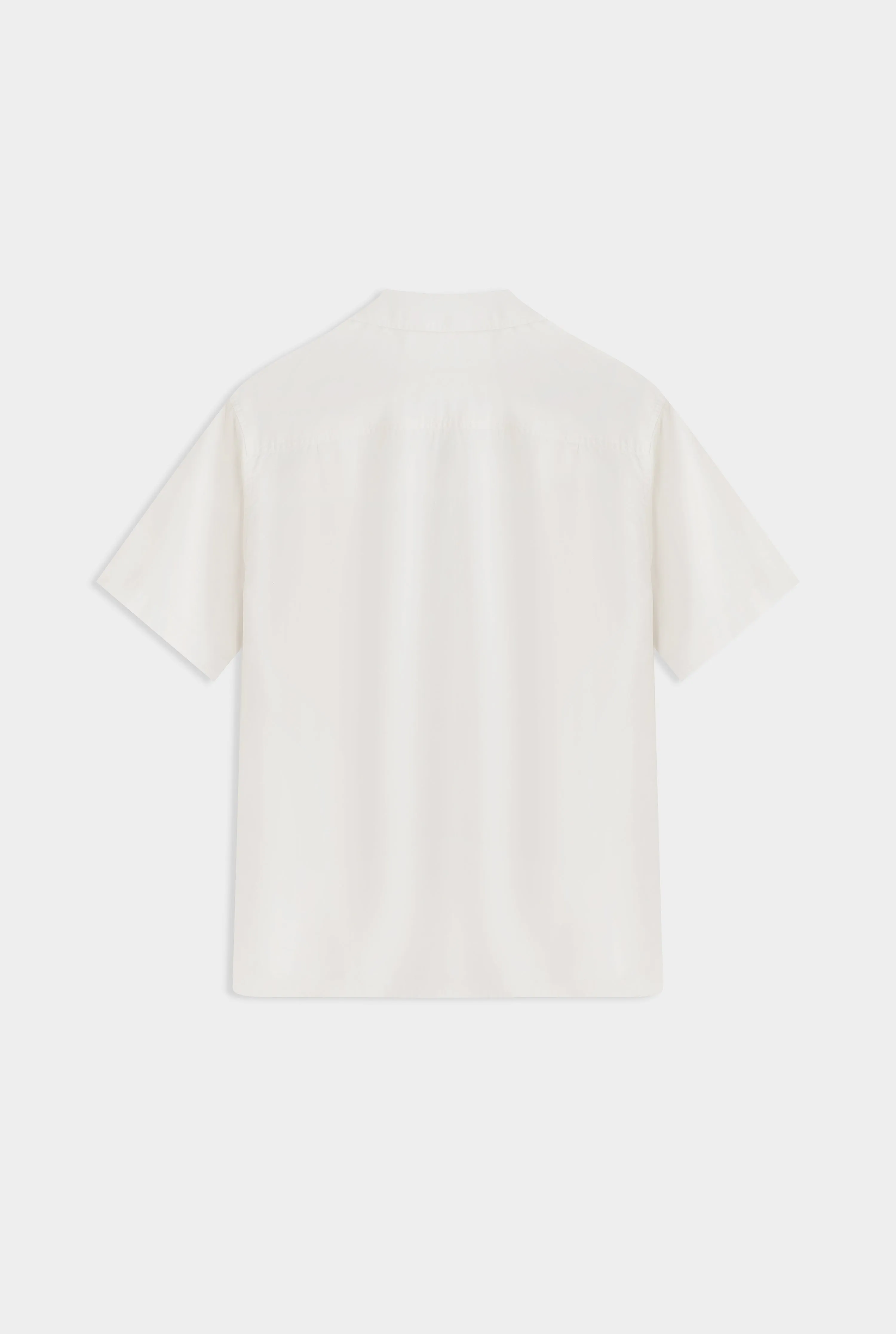 Boxy Cotton Camp Collar - Off White