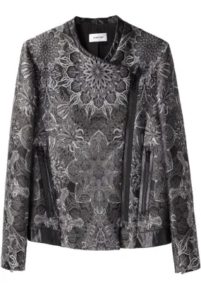 Boxy Medallion Jacquard Jacket