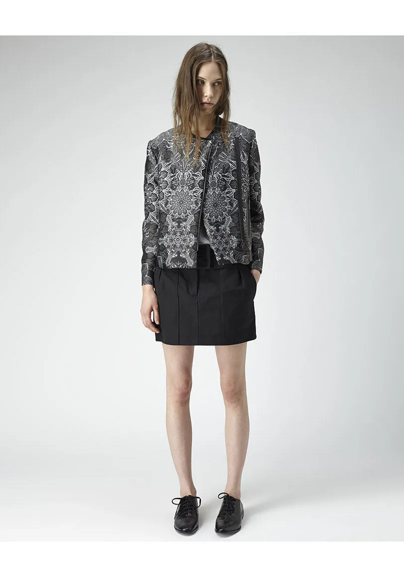 Boxy Medallion Jacquard Jacket