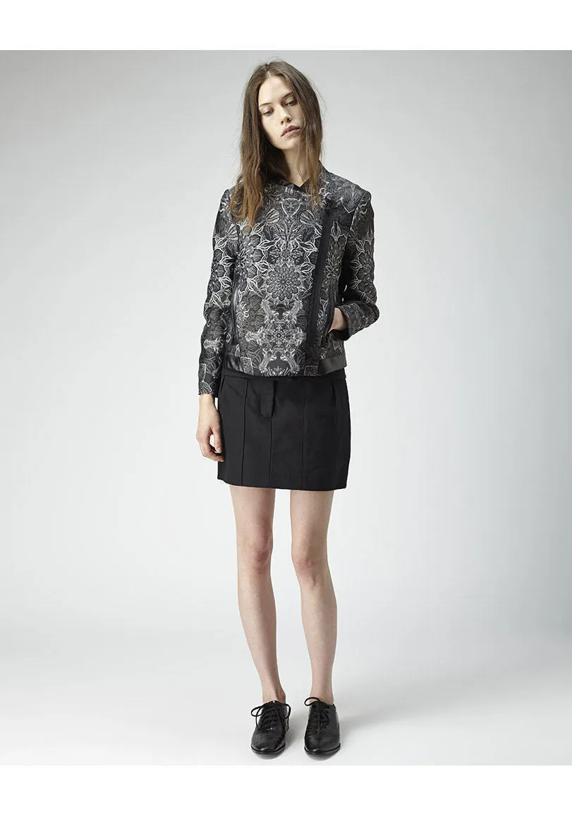 Boxy Medallion Jacquard Jacket