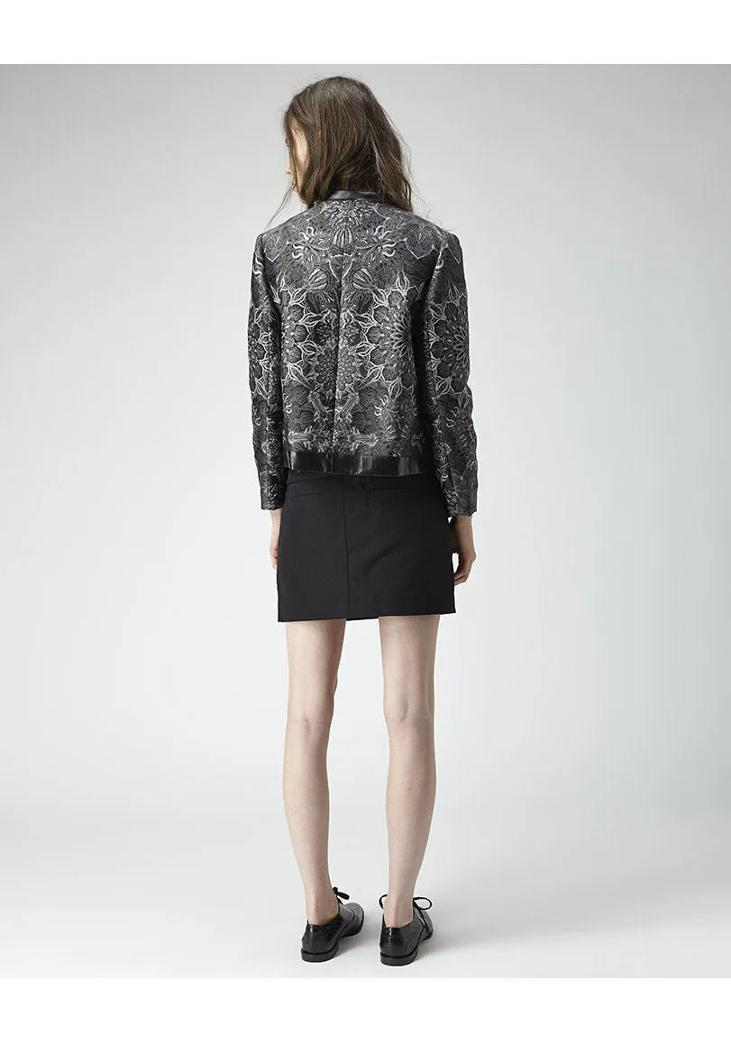 Boxy Medallion Jacquard Jacket