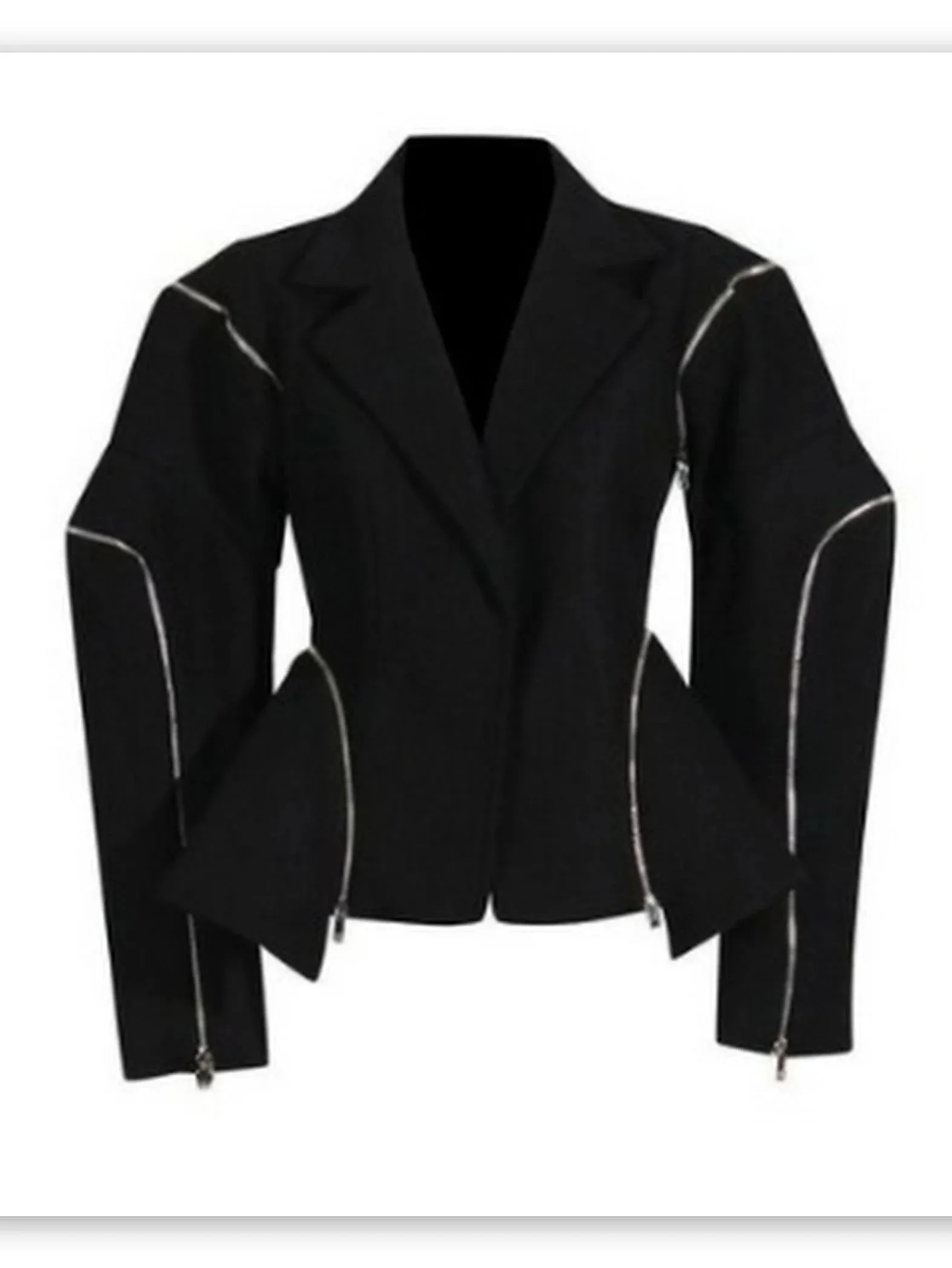 Boxy Sculptured Zip-Detail Jacket