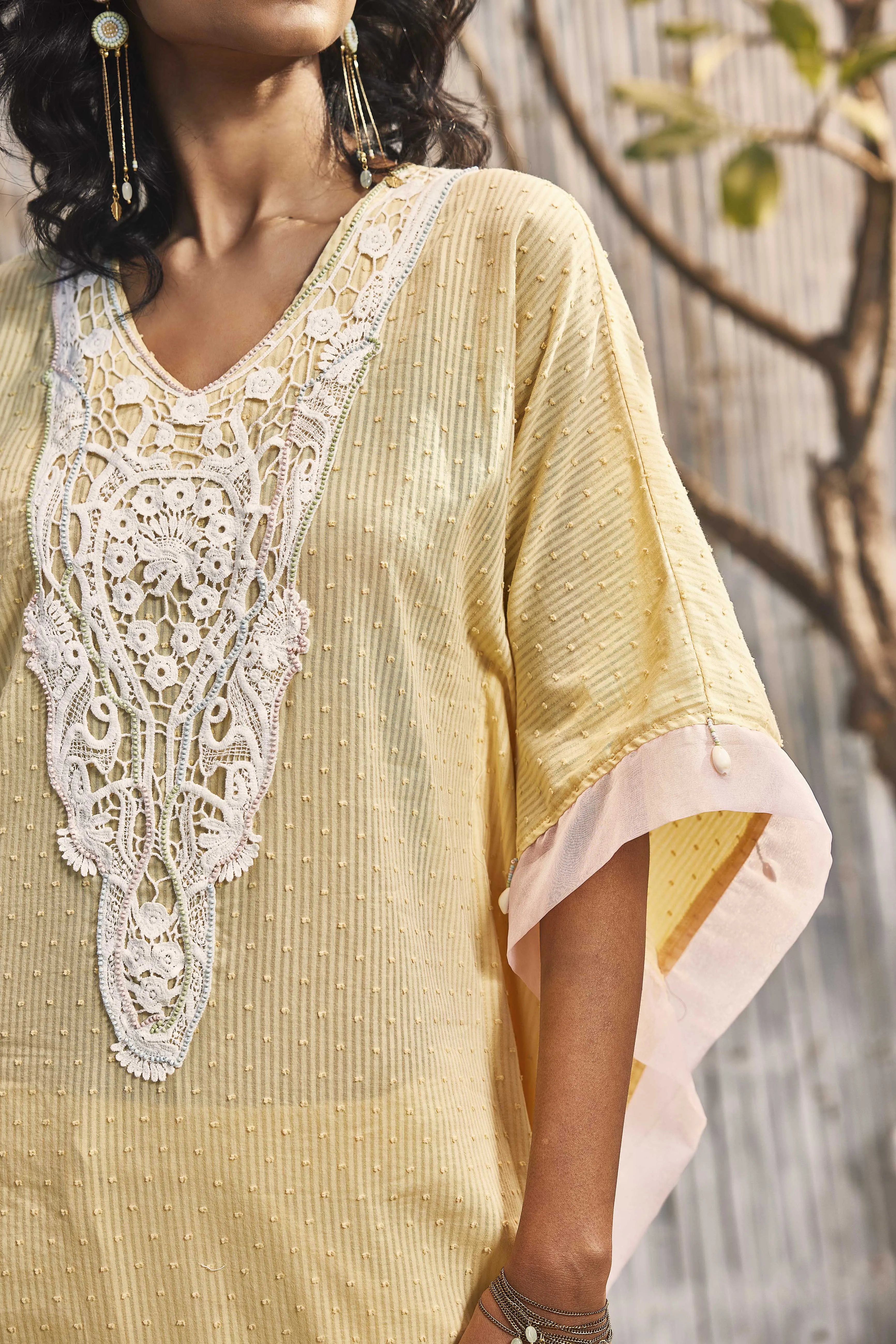 Breezy Cotton Lace Kaftan