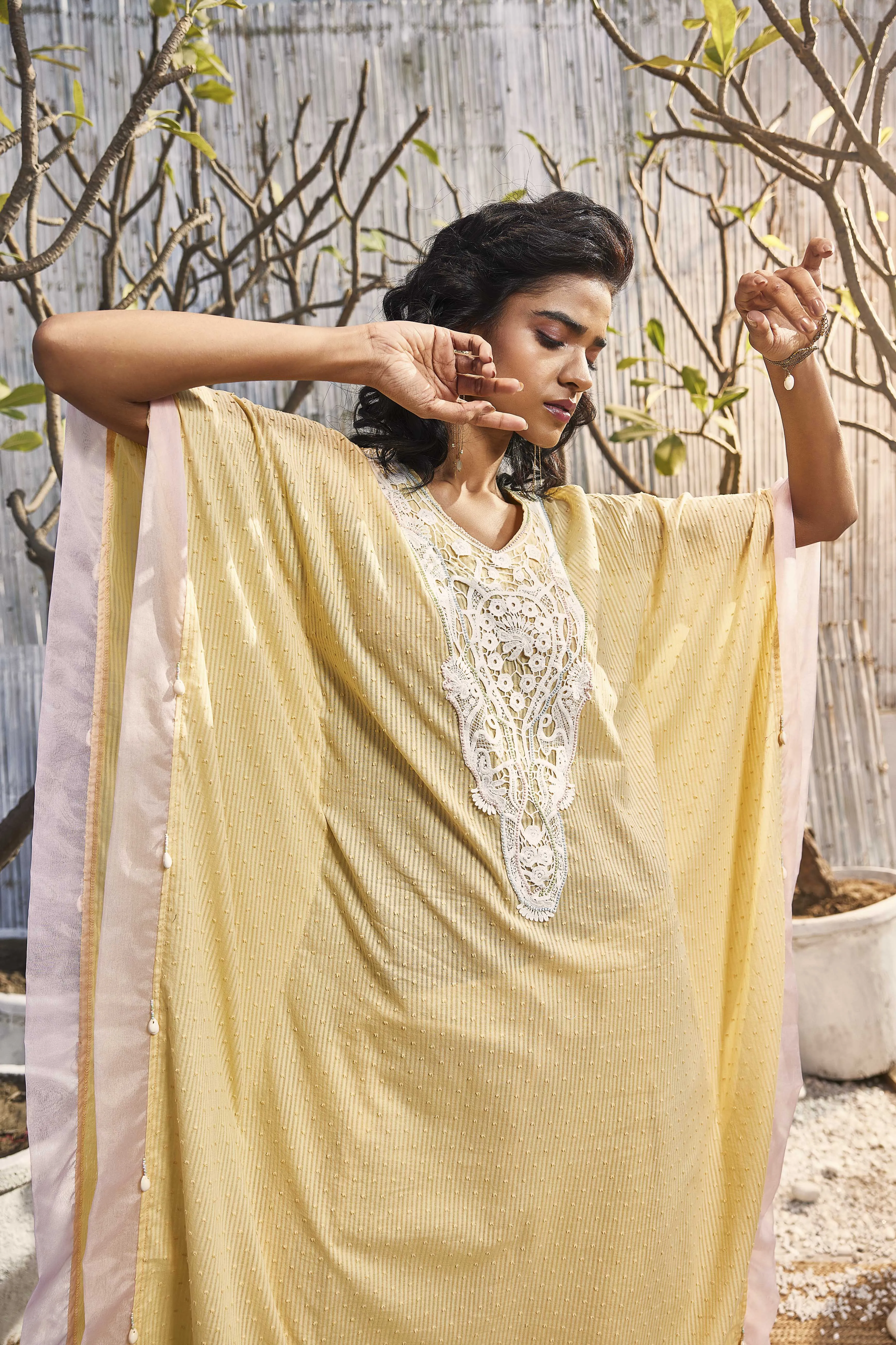 Breezy Cotton Lace Kaftan