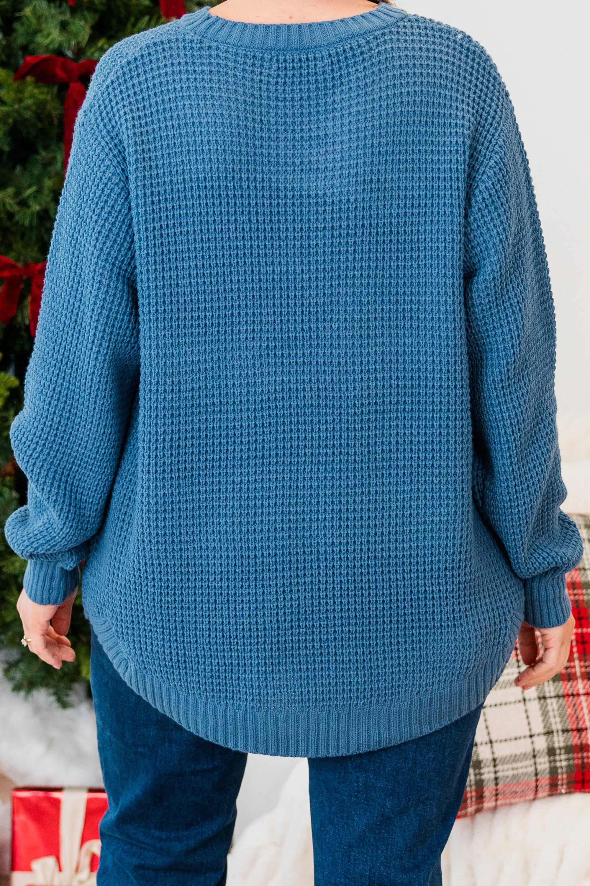 Breezy Weather Sweater, Dusty Blue