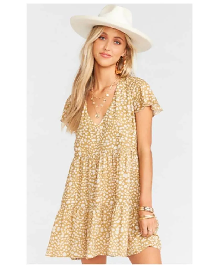 Cia Mini Dress Desert Cheetah