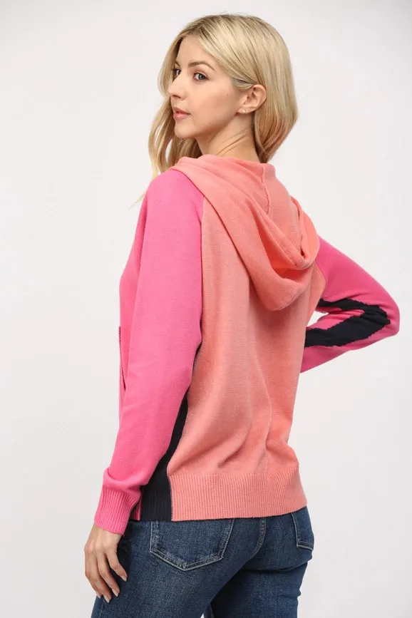 Colorblock Hooded Sweater