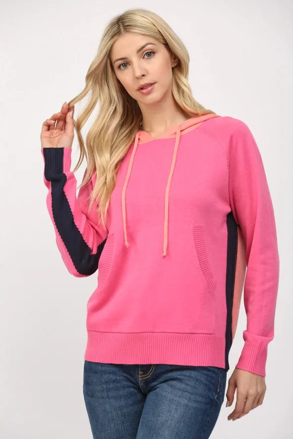 Colorblock Hooded Sweater