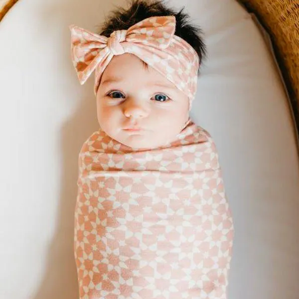 Copper Pearl Knit Swaddle Blanket - Star