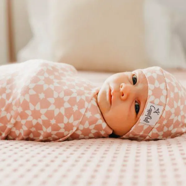 Copper Pearl Knit Swaddle Blanket - Star