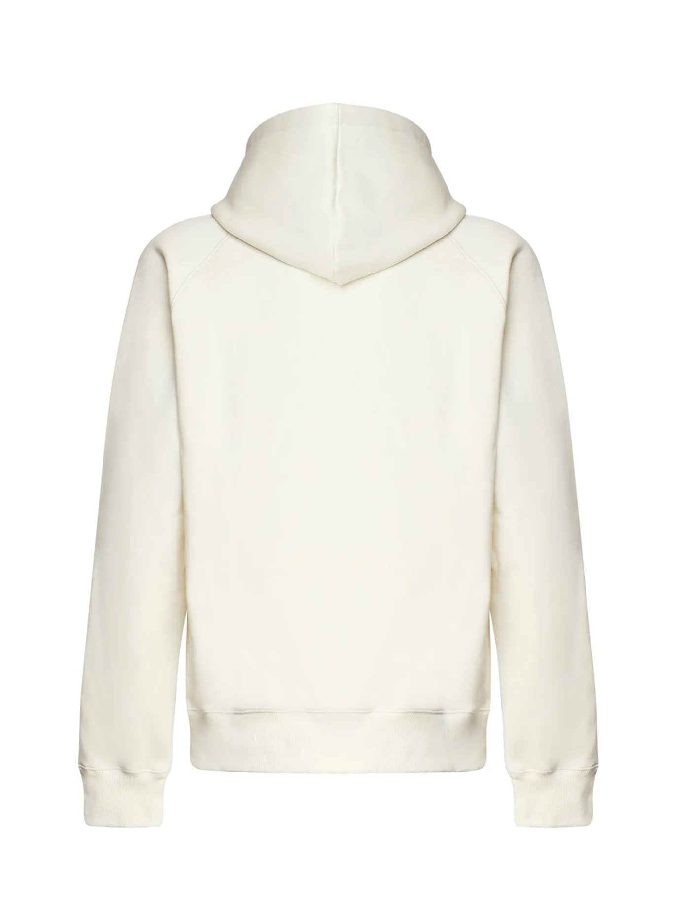 Cream Hooded Sweatshirt with Pockets