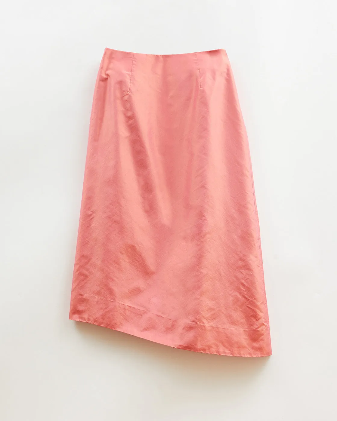 Eva Skirt Silk Taffeta Coral