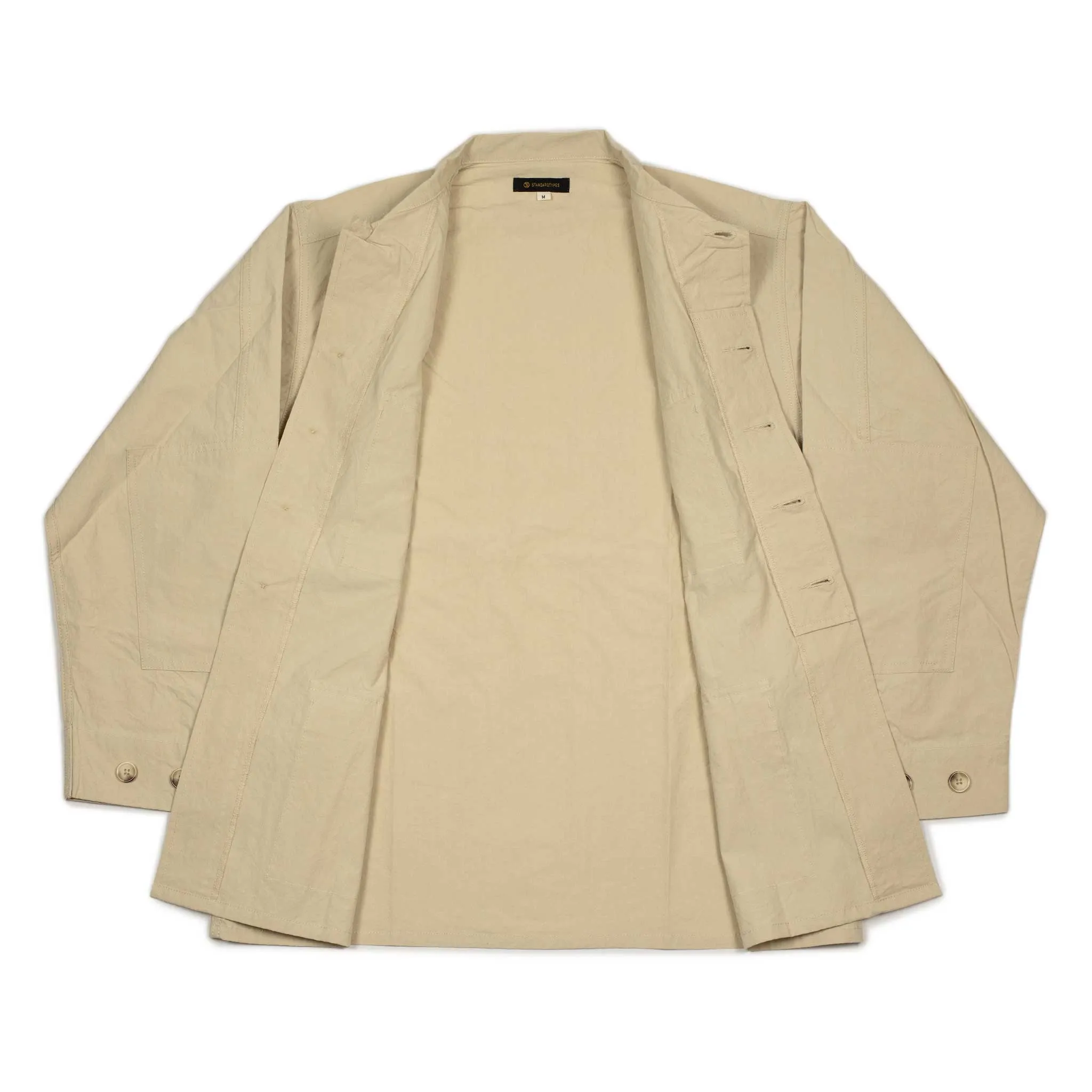 Field jacket in khaki high density cotton