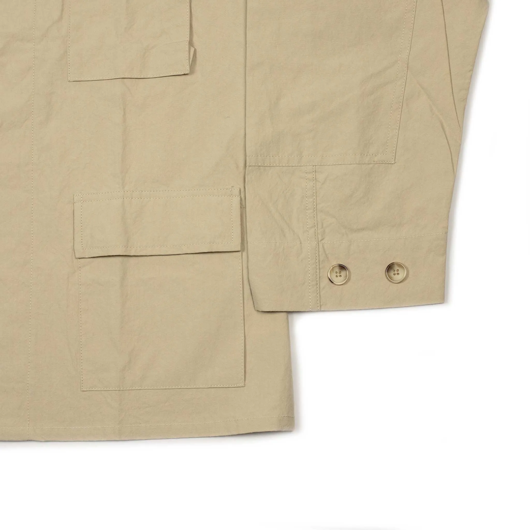 Field jacket in khaki high density cotton