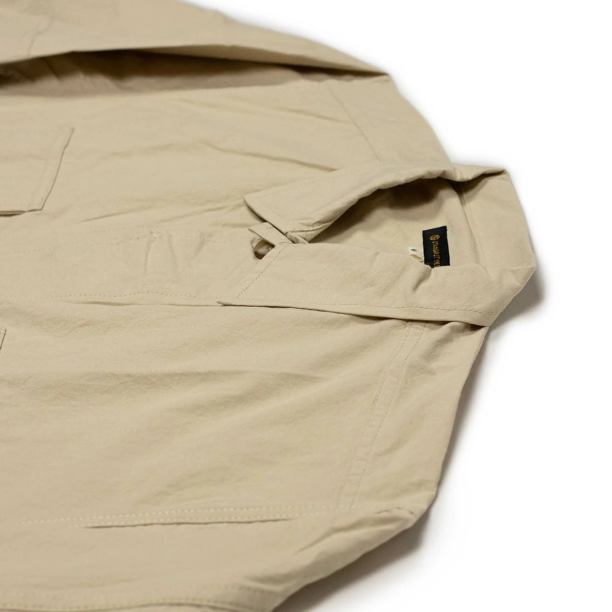 Field jacket in khaki high density cotton