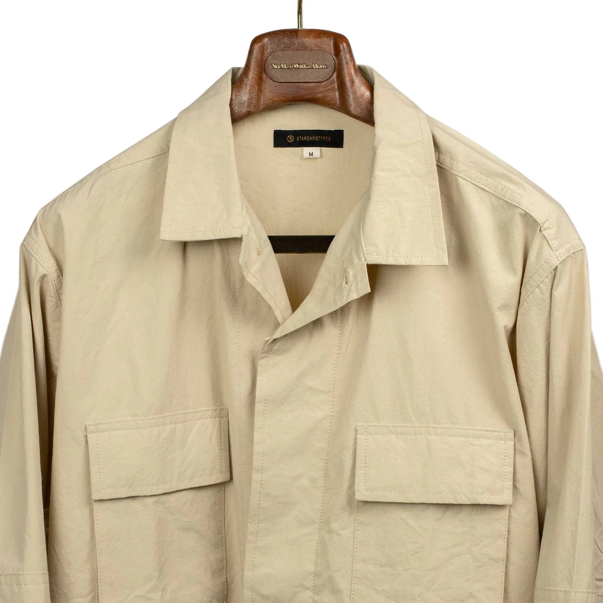 Field jacket in khaki high density cotton