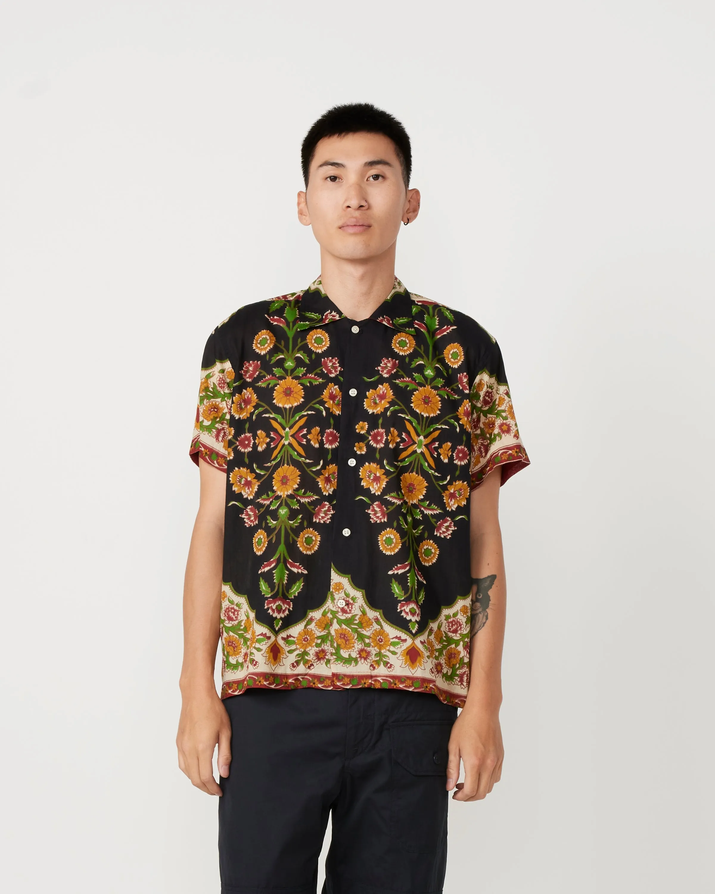 Fleur Short Sleeve Shirt in Midnight