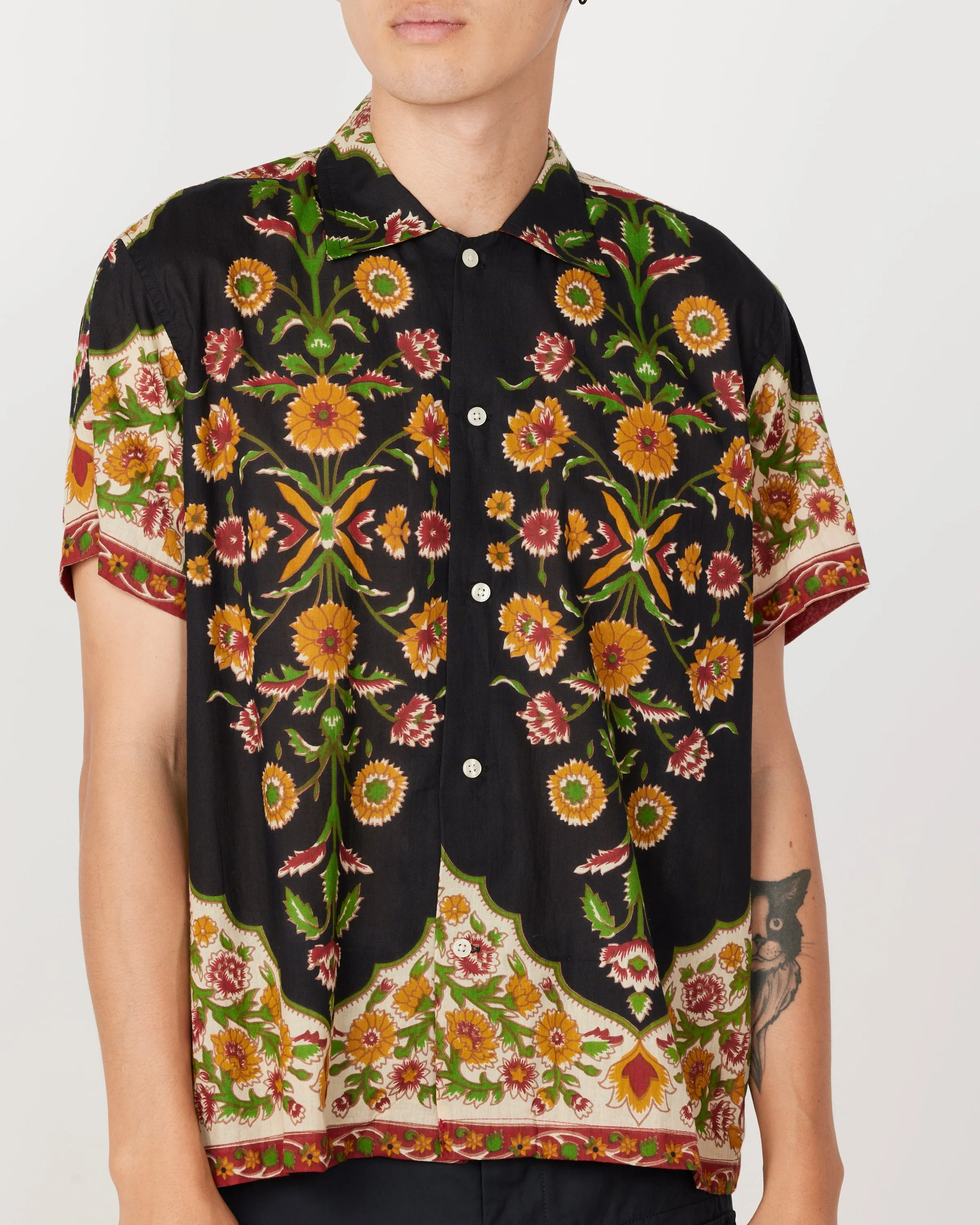 Fleur Short Sleeve Shirt in Midnight