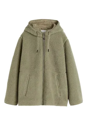 'Gail' Teddy Full-Zip Hooded Sweater (2 Colors)