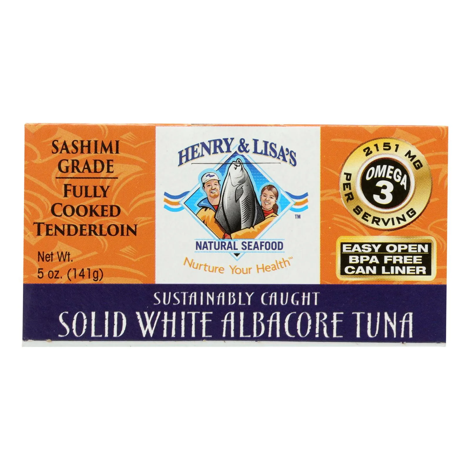 Henry and Lisa's Premium Solid White Albacore Tuna, Pack of 12 - 5 Oz. Cans