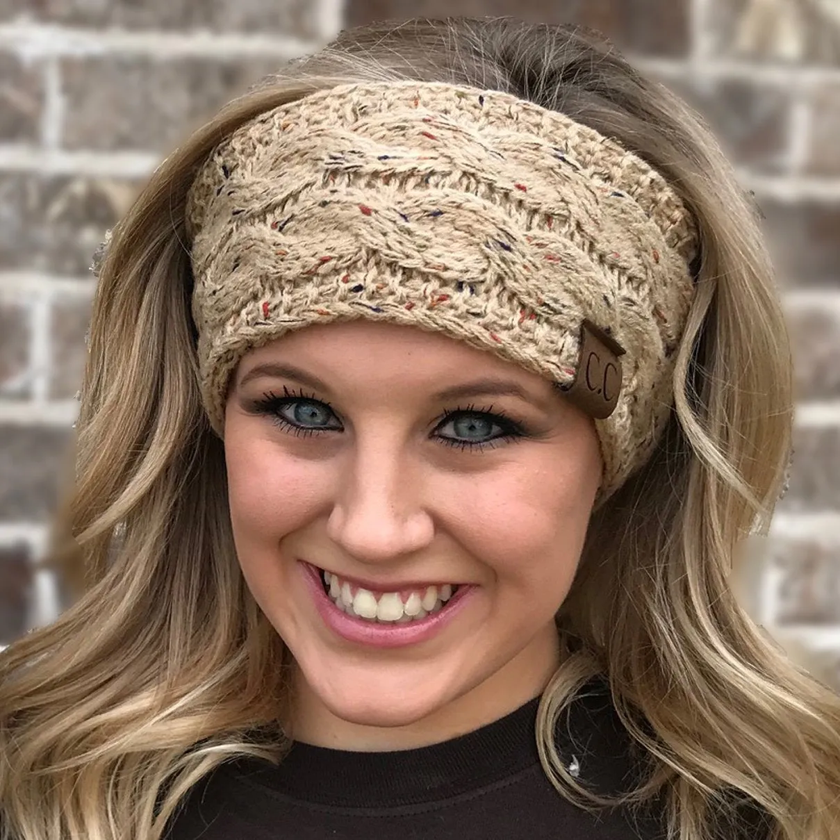 HW-33 LATTE SPECKLED HEADWRAP