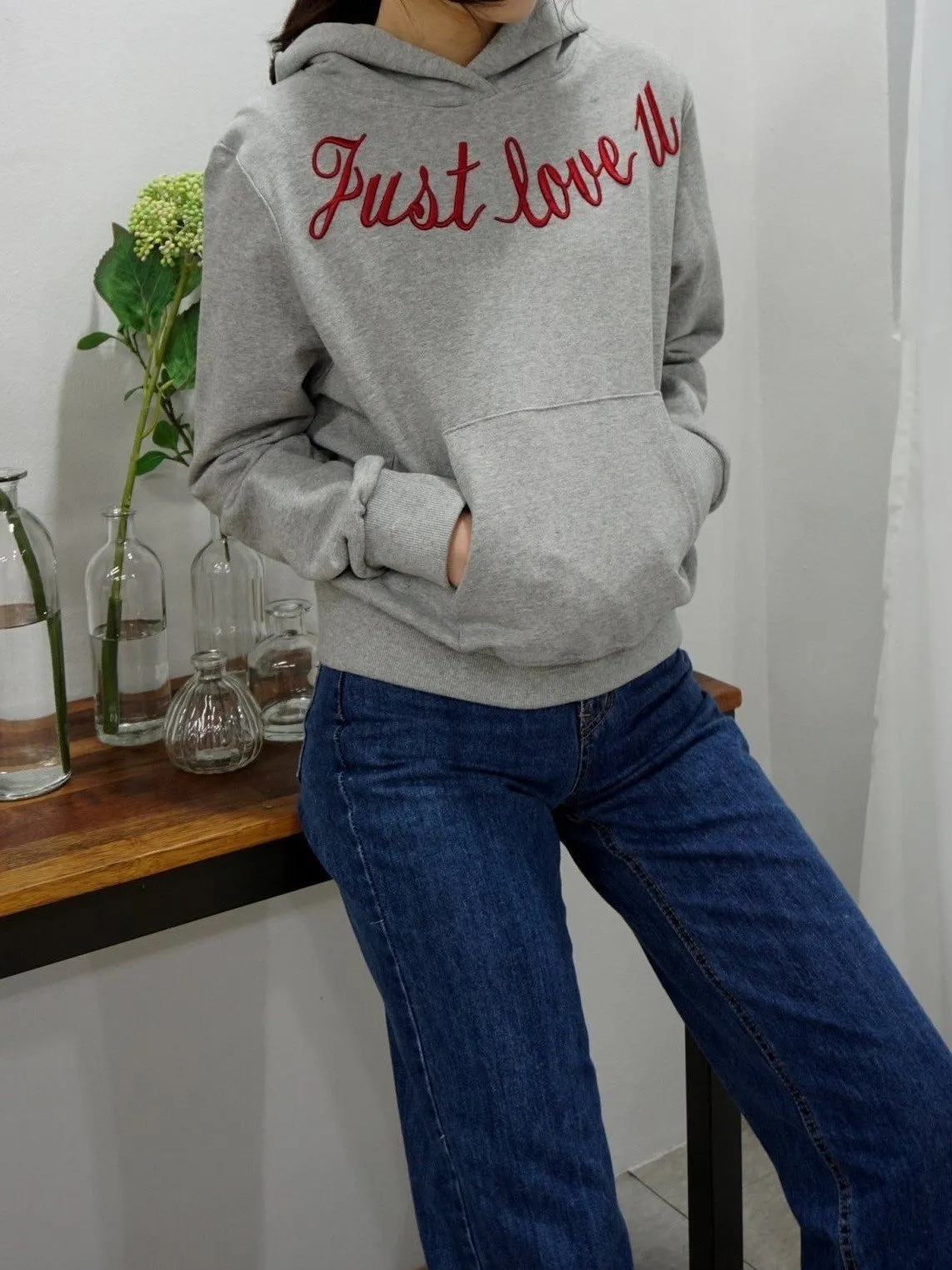 JUST LOVE YOU PRINTED HOODIE