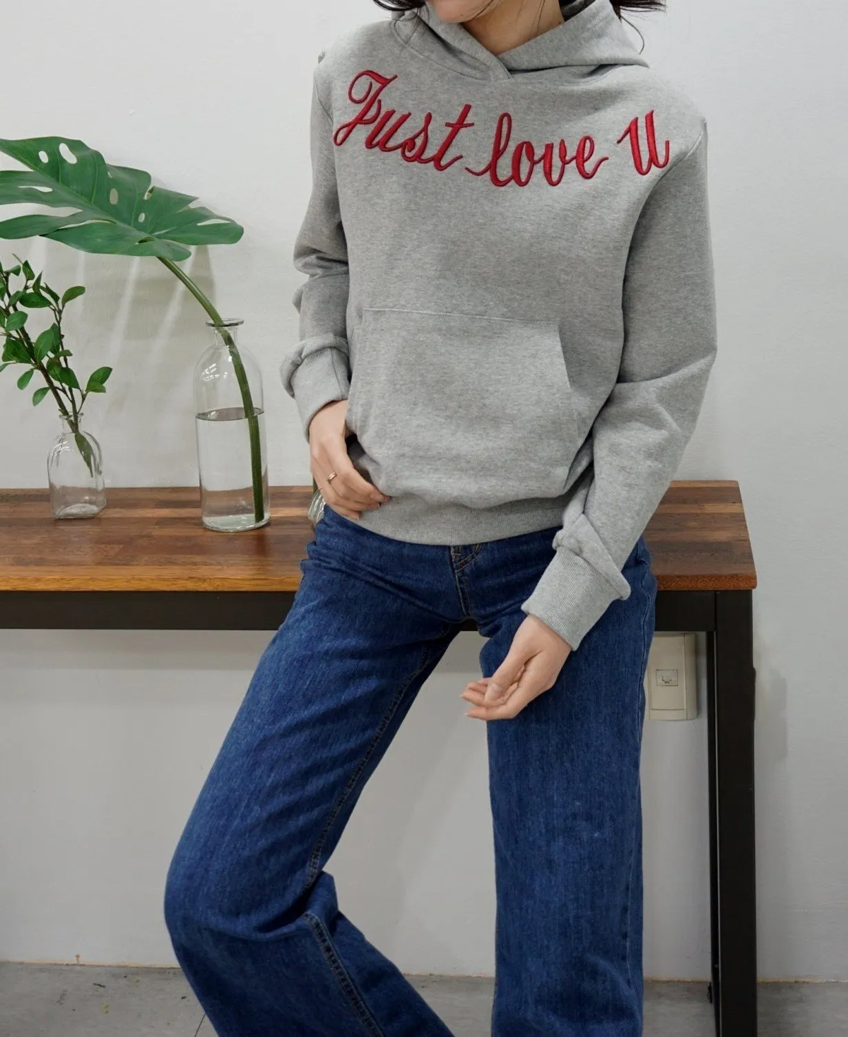 JUST LOVE YOU PRINTED HOODIE