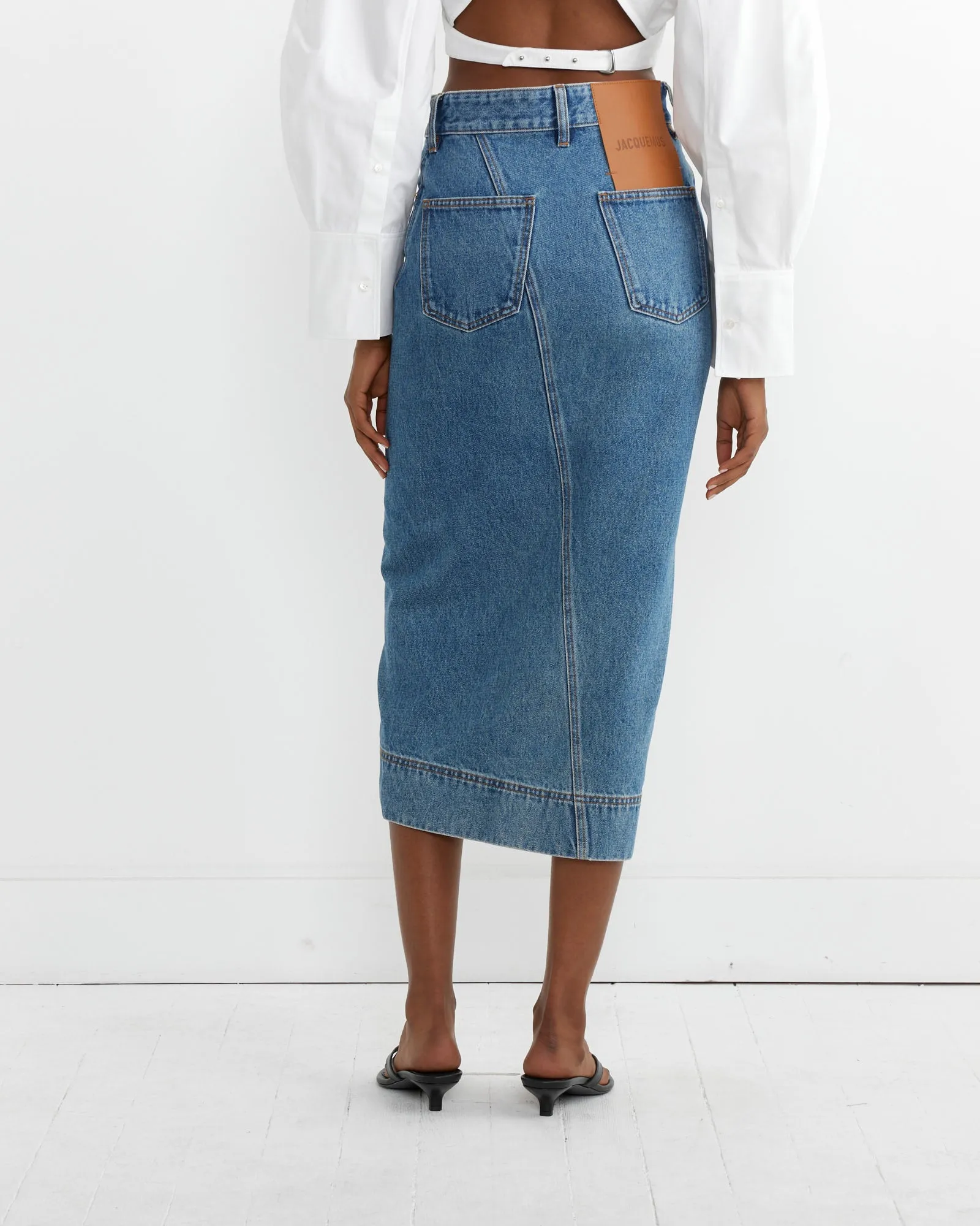 La Jupe De-Nimes Skirt in Blue/Tabac