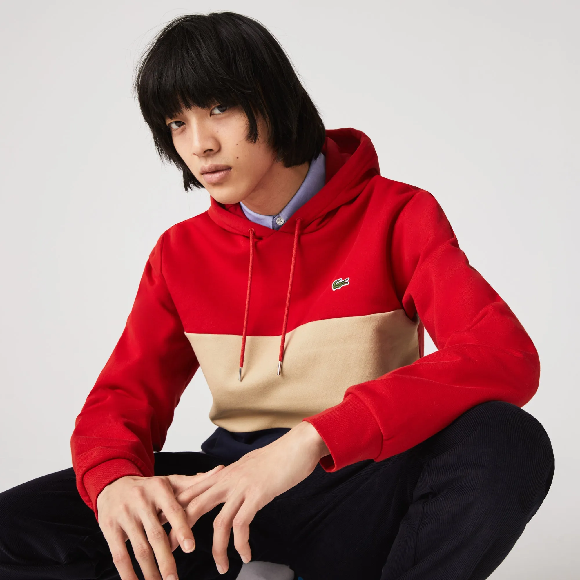 Lacoste Men’s Colorblock Fleece Hoodie