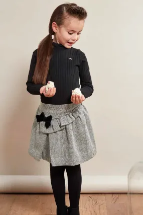 Lili Gaufrette Bow Girls Skirt