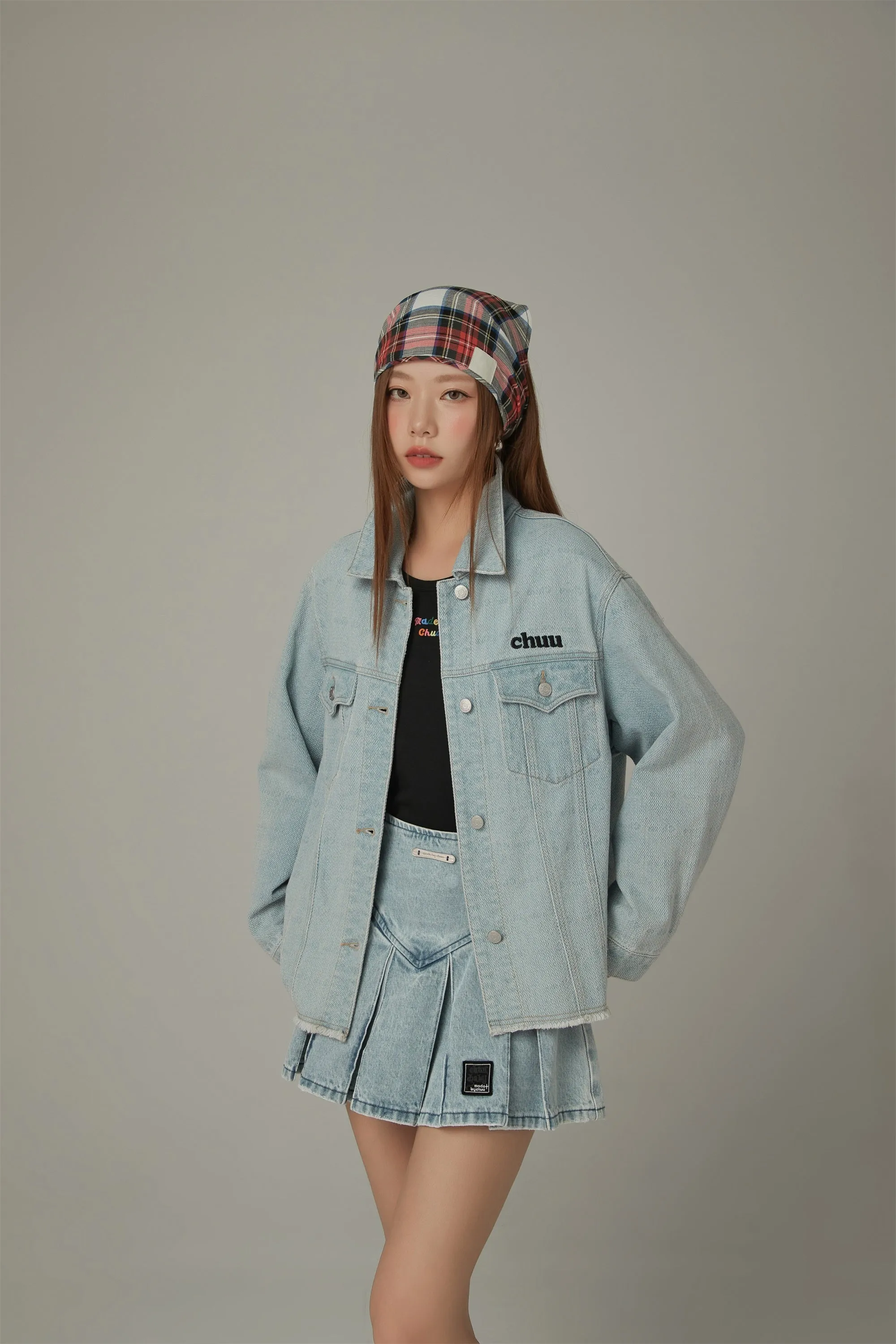 Logo Boxy Denim Jacket