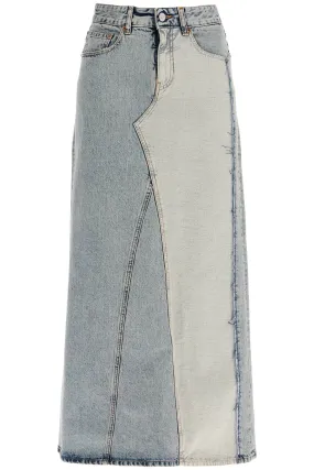 Mm6 Maison Margiela Maxi Denim Skirt In Seven