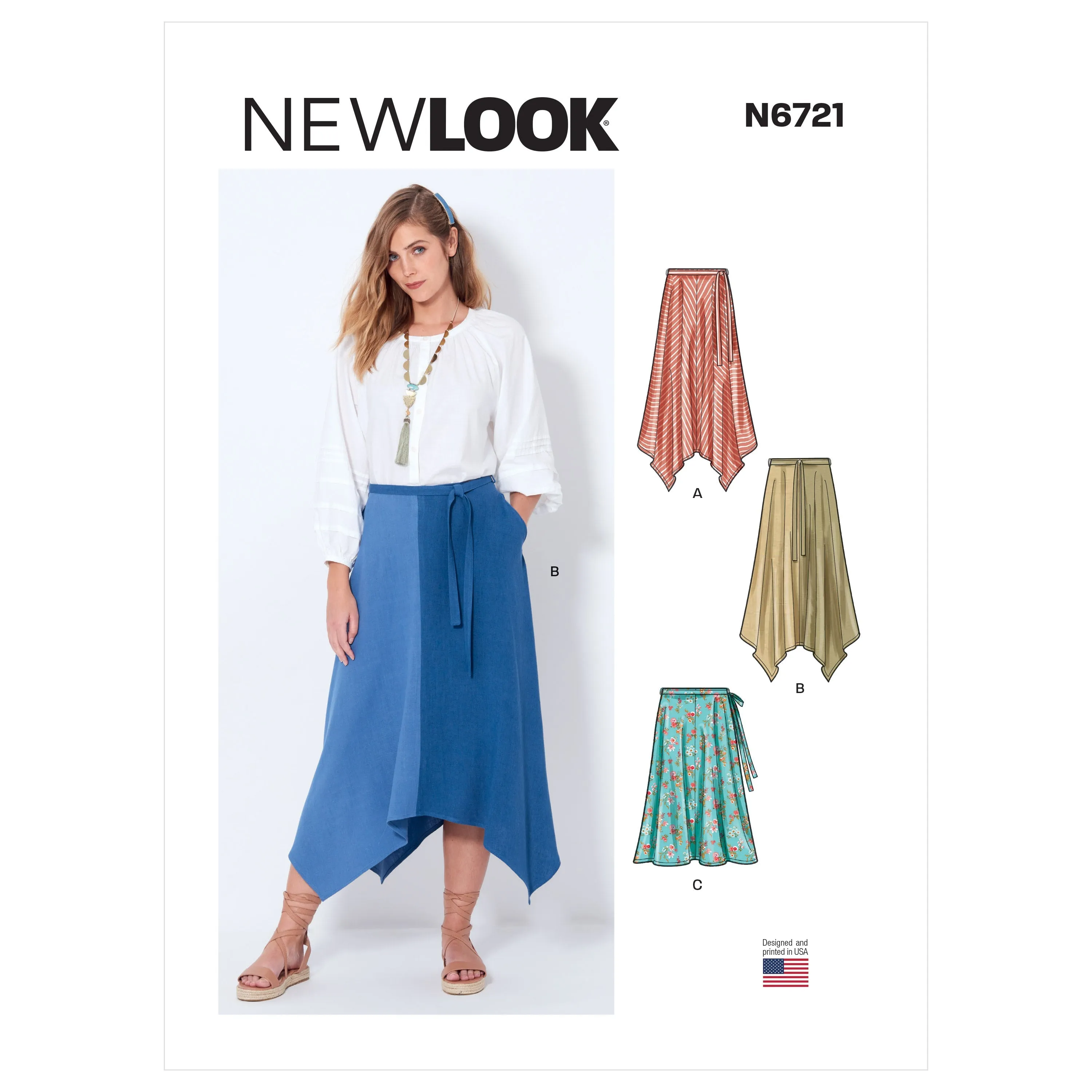 New Look sewing pattern 6721 Misses' Skirts