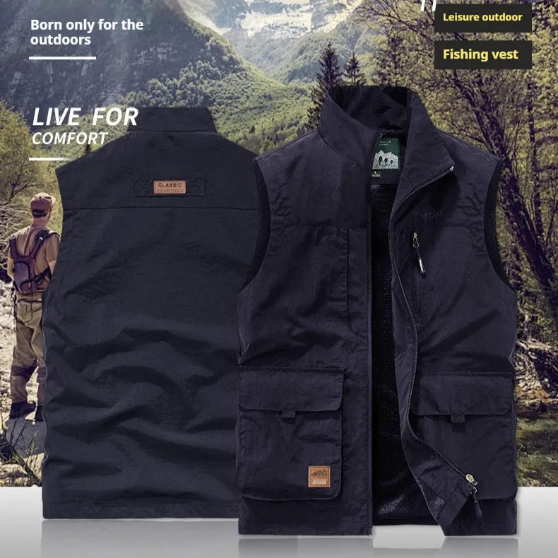 Outdoor Tourism Multi-pocket Work Pants Vest Jacket