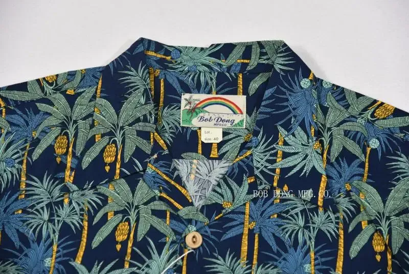 Palms Print Camp Collar Hawaiian Shirts - Men's Tropical Tee Shirts