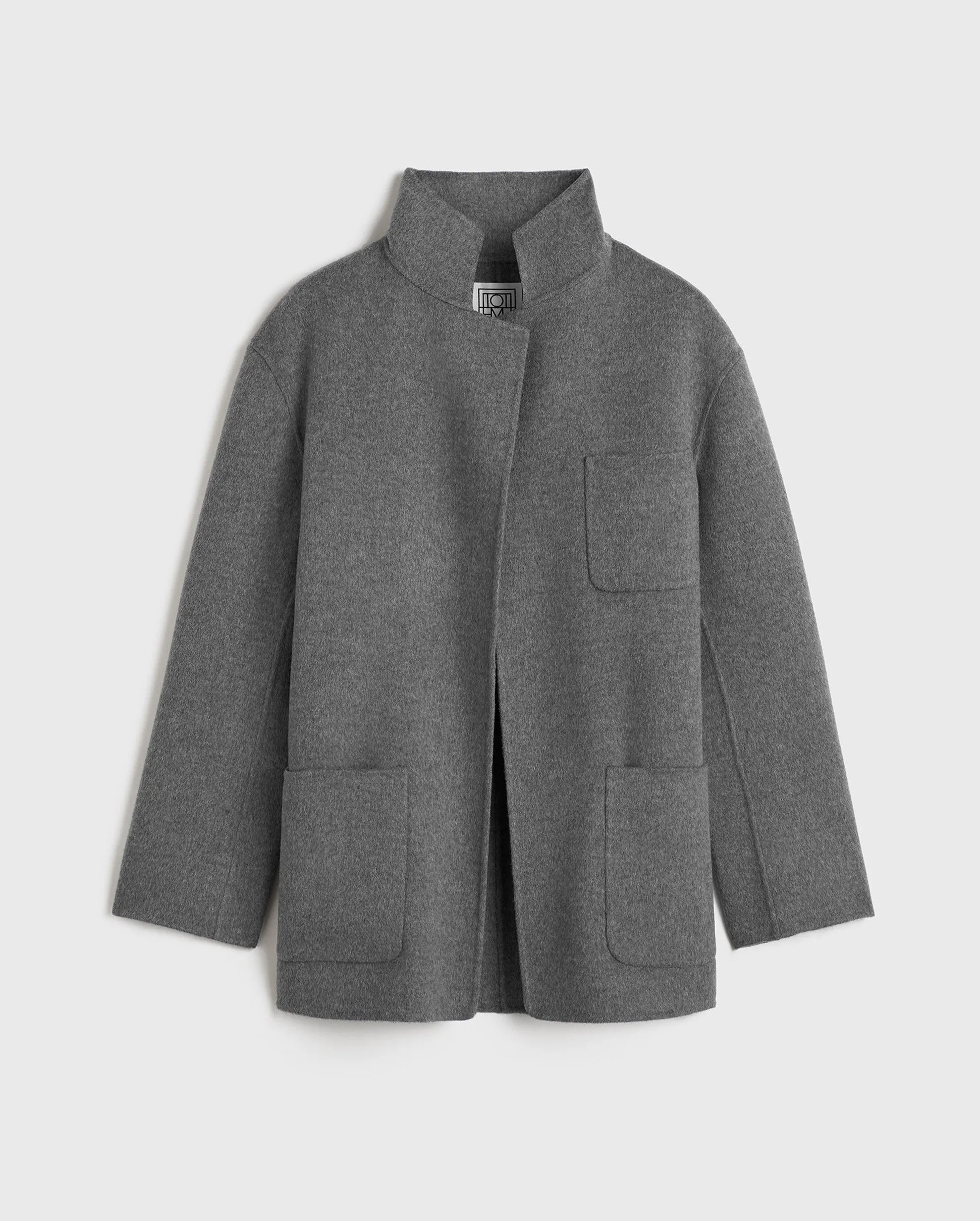 PATCH POCKET DOUBLÉ JACKET / PALE GREY MELANGE