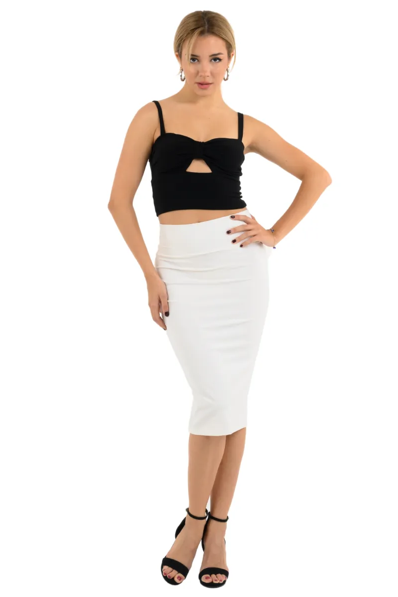 Pencil Tango Skirt With Back Slit