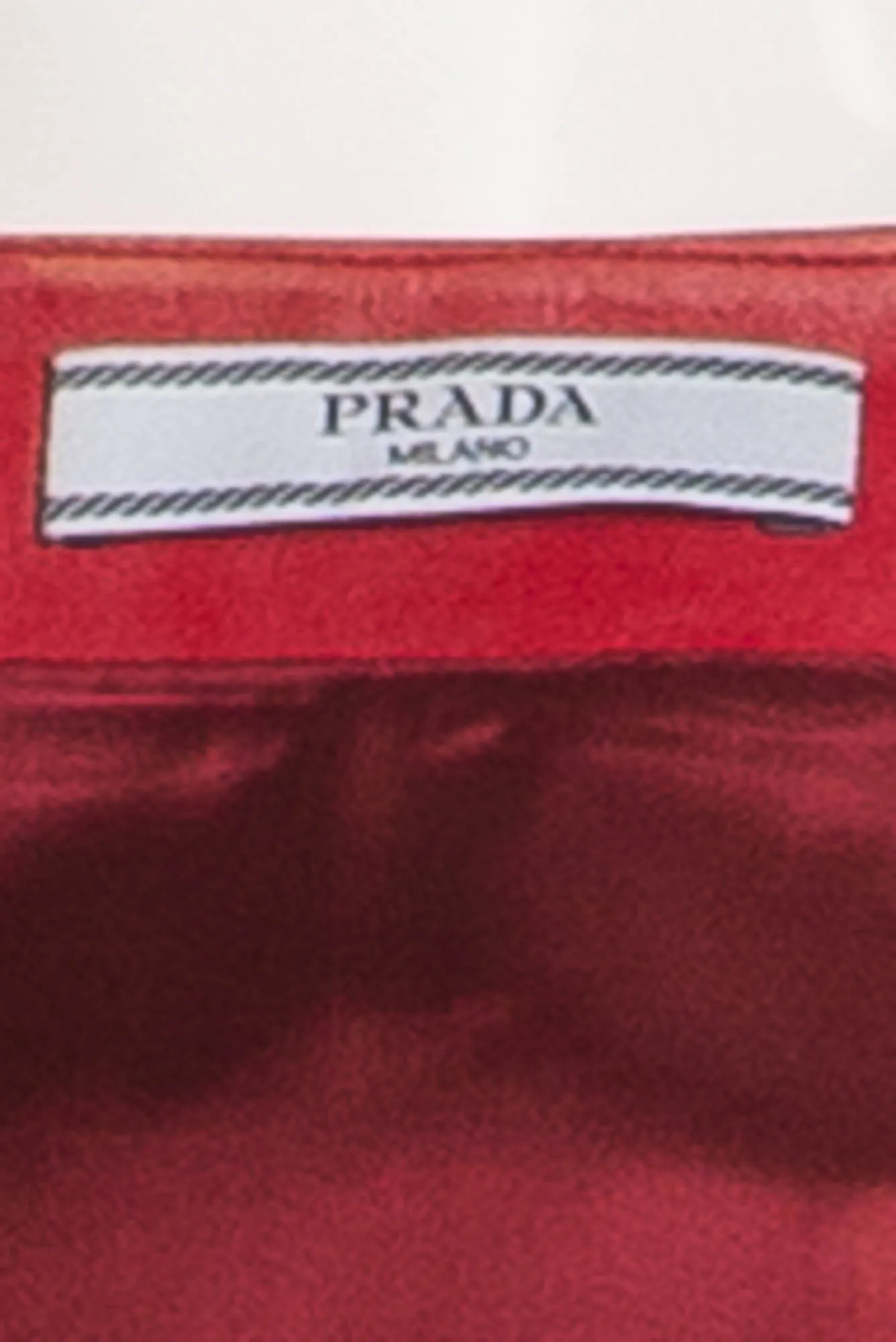 Prada - New Asymmetrical Red Leather Skirt -