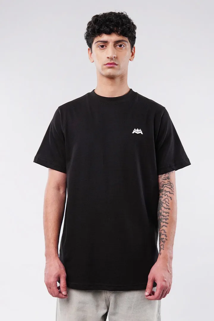 Printed Oversized T-Shirt - Black