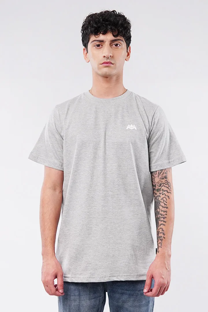 Printed Oversized T-Shirt - Heather Grey