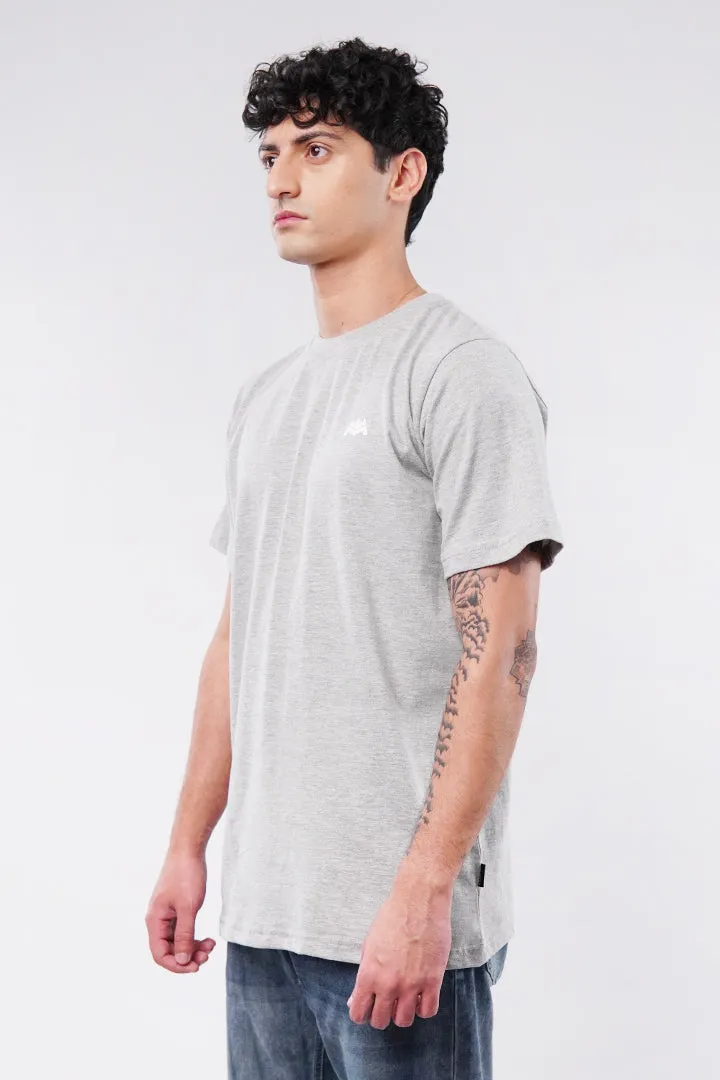 Printed Oversized T-Shirt - Heather Grey