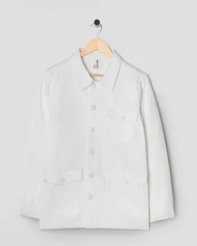 Relaxed Denim Work Jacket White