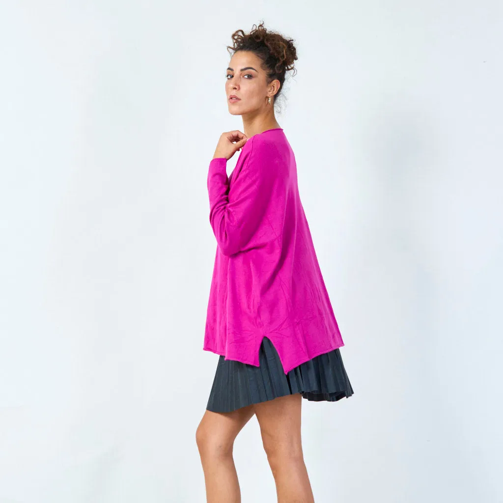 Relaxed long sleeve tunic wholesale