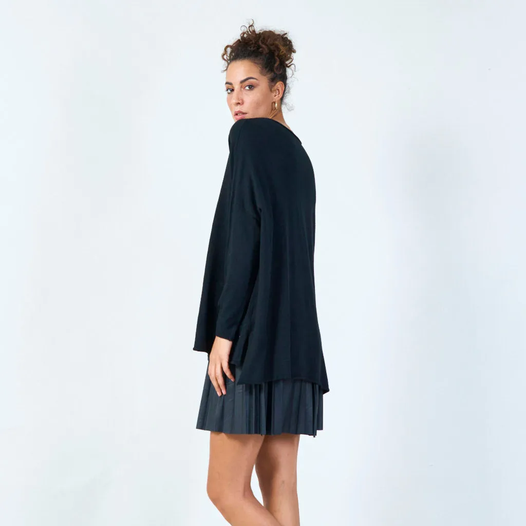 Relaxed long sleeve tunic wholesale