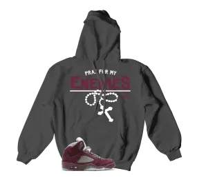 Retro 5 Burgundy Enemies Hoody