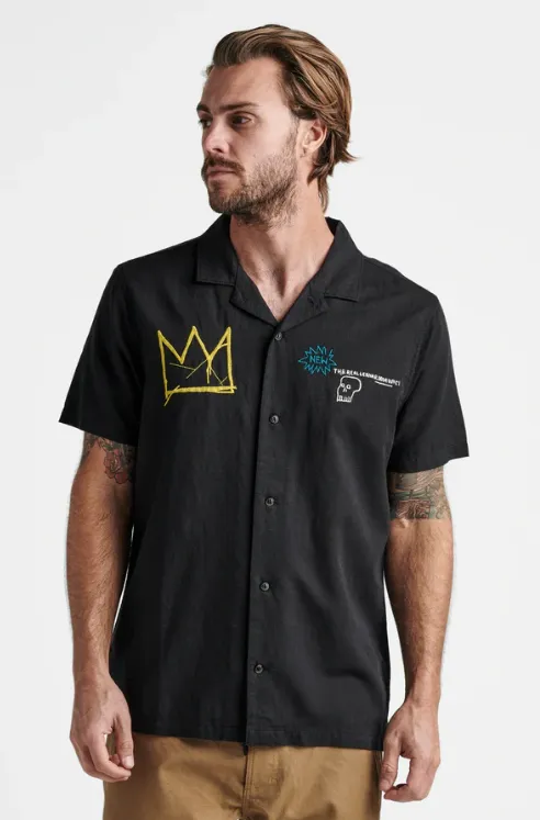 ROARK - Gonzo Camp Collar Shirt - Basquiat / Black