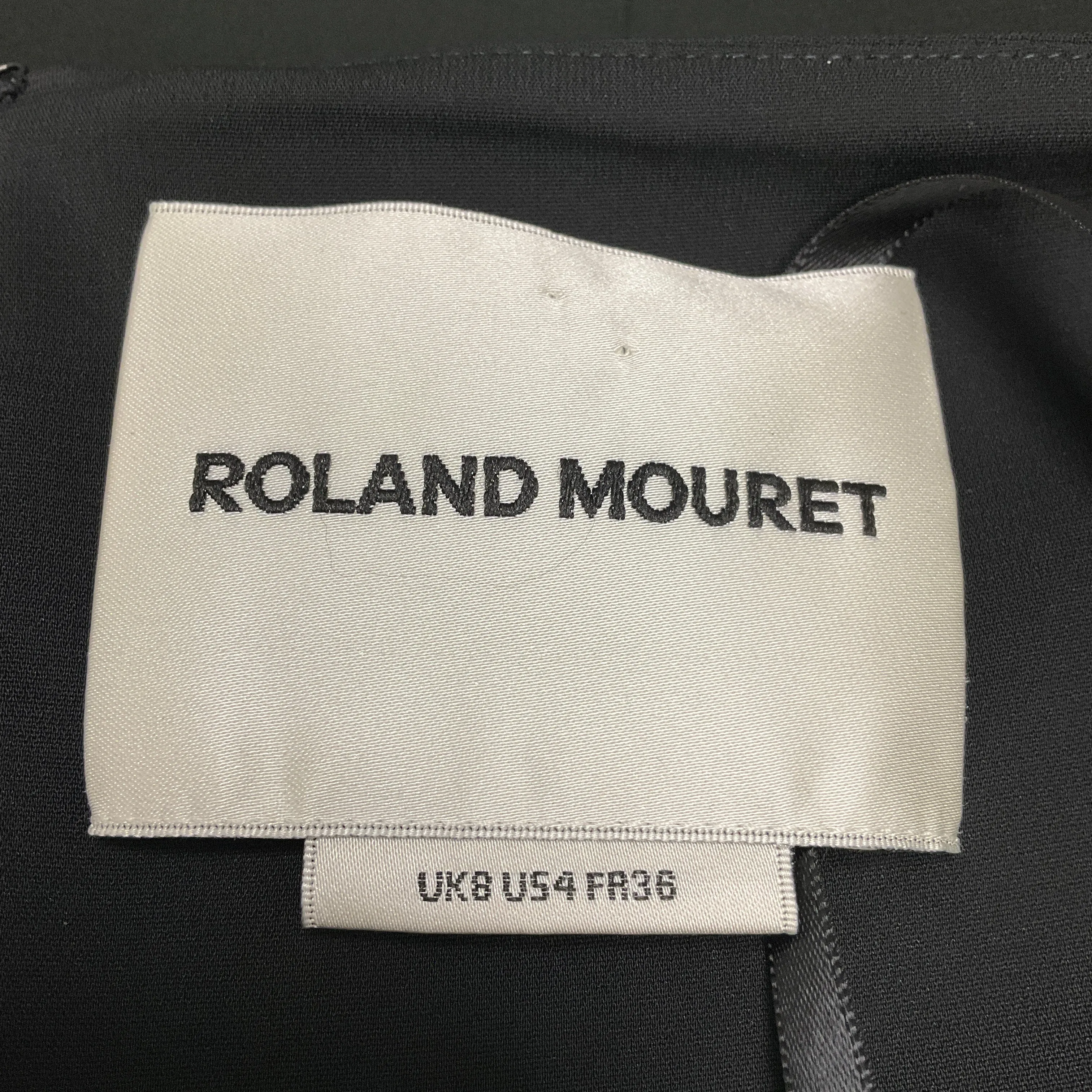 Roland Mouret Black 2023 Long Sleeve Stretch Cady Monochrome Top